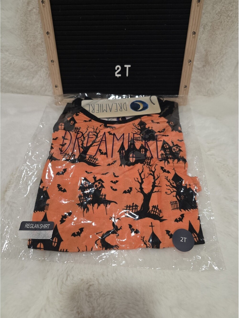 Kids Halloween Raglan Top 2T